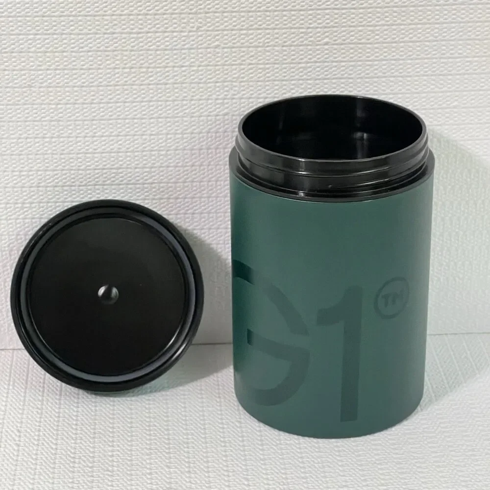 AG1 Athletic Greens Stainless Steel Canister 1TBSP Scoop Green Empty Container